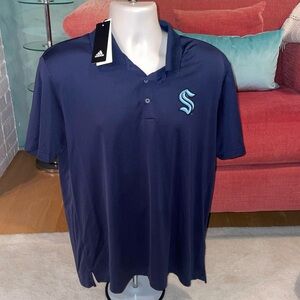 🏒🥅NWT Seattle Kraken ☀️UV Protection UPF 25+  Polo Shirt